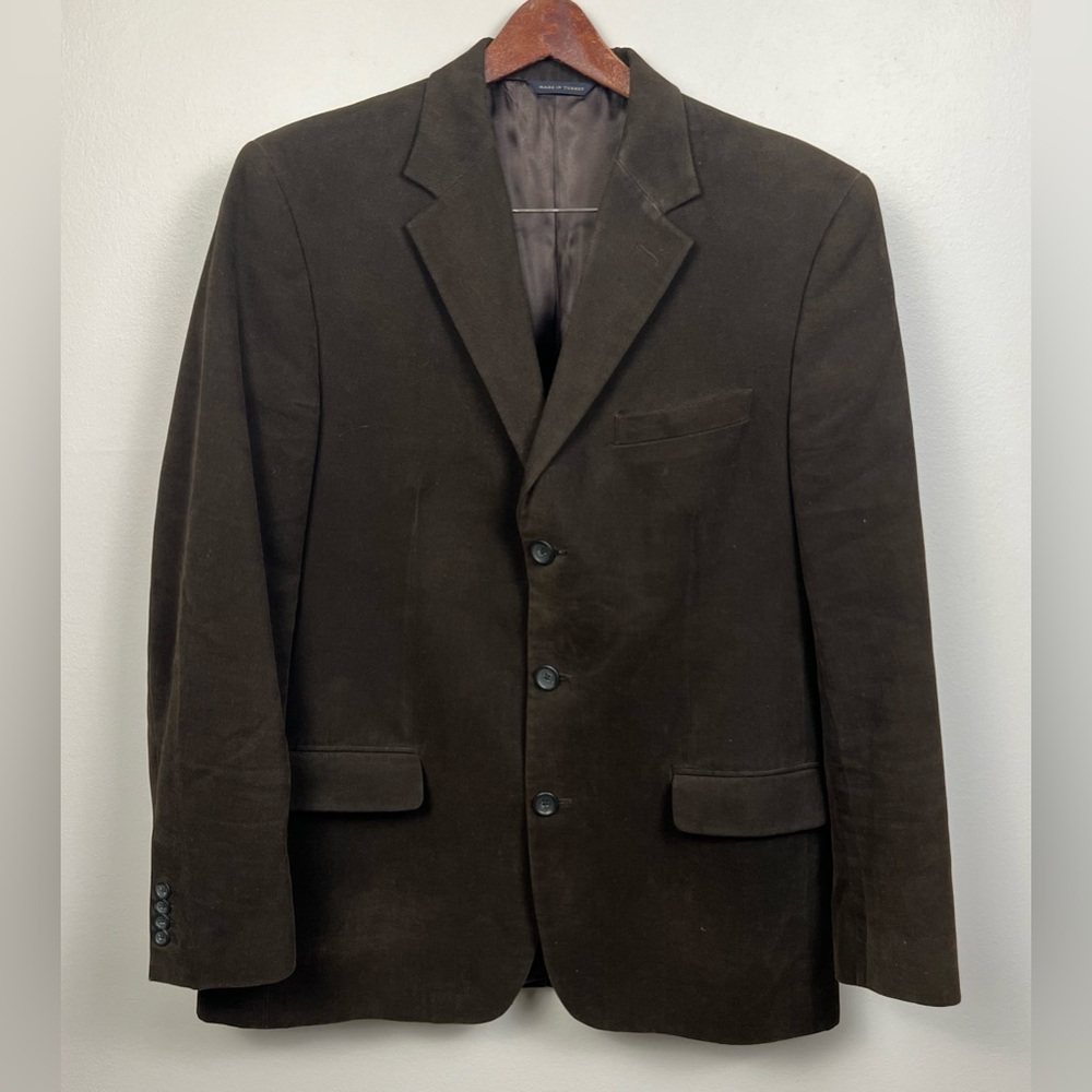 90s Vintage Banana Republic Brown Corduroy Sport Coat – L – 100% Cotton Blazer